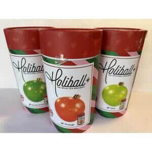 Bundle Lot Of 3 Holiball 30”!Inflatable Christmas Yard Decorations Balls Green